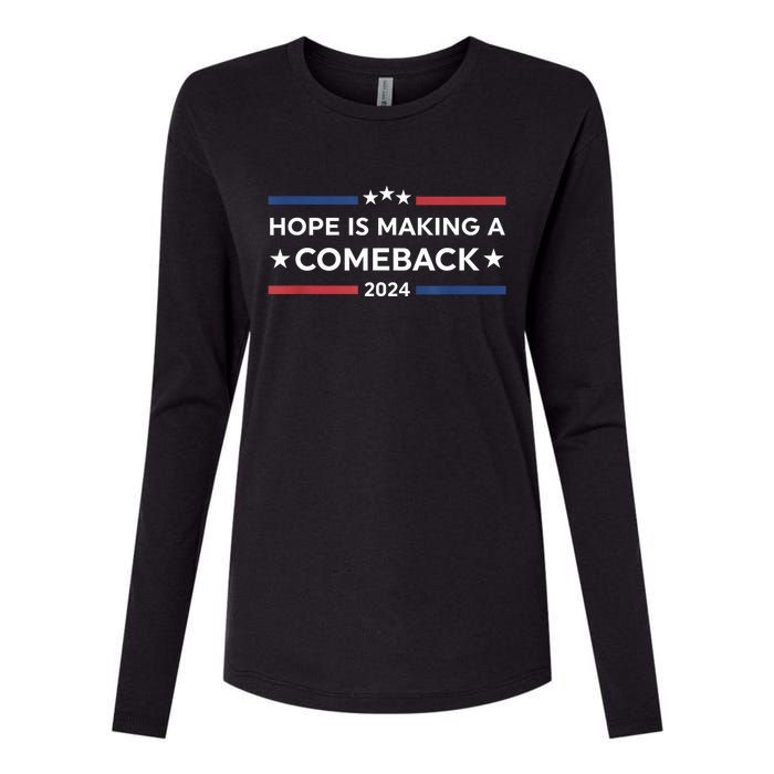 Harris Walz 2024 Hope Is Making A Comeback Womens Cotton Relaxed Long Sleeve T-Shirt