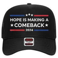 Harris Walz 2024 Hope Is Making A Comeback High Crown Mesh Back Trucker Hat