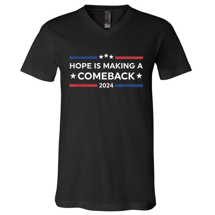 Harris Walz 2024 Hope Is Making A Comeback V-Neck T-Shirt