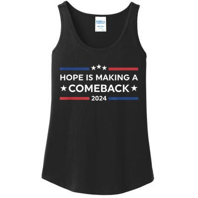 Harris Walz 2024 Hope Is Making A Comeback Ladies Essential Tank