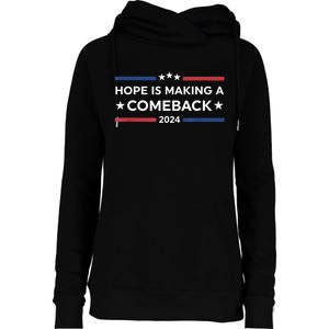 Harris Walz 2024 Hope Is Making A Comeback Womens Funnel Neck Pullover Hood