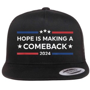 Harris Walz 2024 Hope Is Making A Comeback Flat Bill Trucker Hat