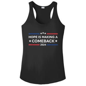 Harris Walz 2024 Hope Is Making A Comeback Ladies PosiCharge Competitor Racerback Tank