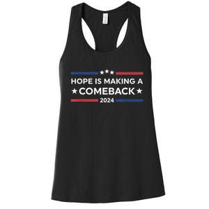 Harris Walz 2024 Hope Is Making A Comeback Women's Racerback Tank