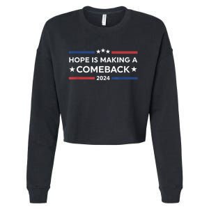 Harris Walz 2024 Hope Is Making A Comeback Cropped Pullover Crew