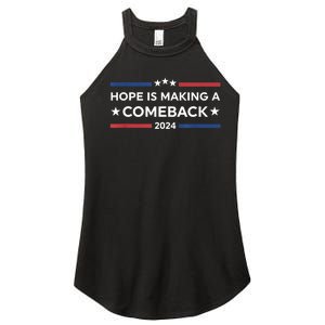 Harris Walz 2024 Hope Is Making A Comeback Women's Perfect Tri Rocker Tank