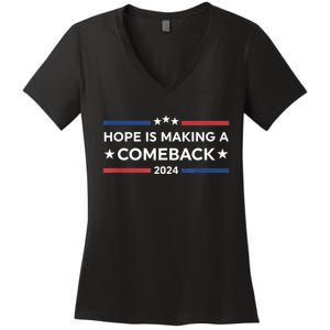 Harris Walz 2024 Hope Is Making A Comeback Women's V-Neck T-Shirt