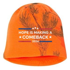 Harris Walz 2024 Hope Is Making A Comeback Kati - Camo Knit Beanie