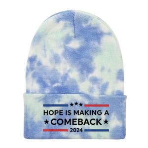 Harris Walz 2024 Hope Is Making A Comeback Tie Dye 12in Knit Beanie