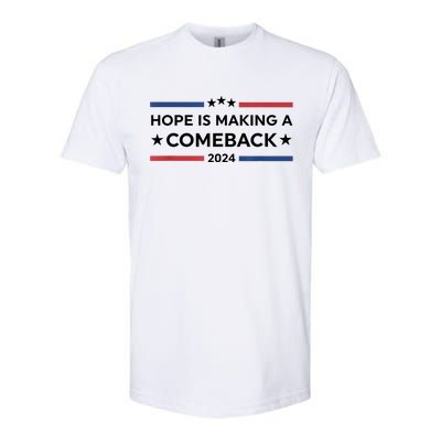 Harris Walz 2024 Hope Is Making A Comeback Softstyle® CVC T-Shirt