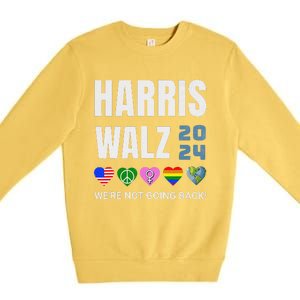 Harris Walz 2024 Not Going Back Rights Lgbtq Vote Premium Crewneck Sweatshirt