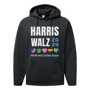 Harris Walz 2024 Not Going Back Rights Lgbtq Vote Performance Fleece Hoodie