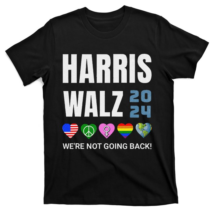 Harris Walz 2024 Not Going Back Rights Lgbtq Vote T-Shirt