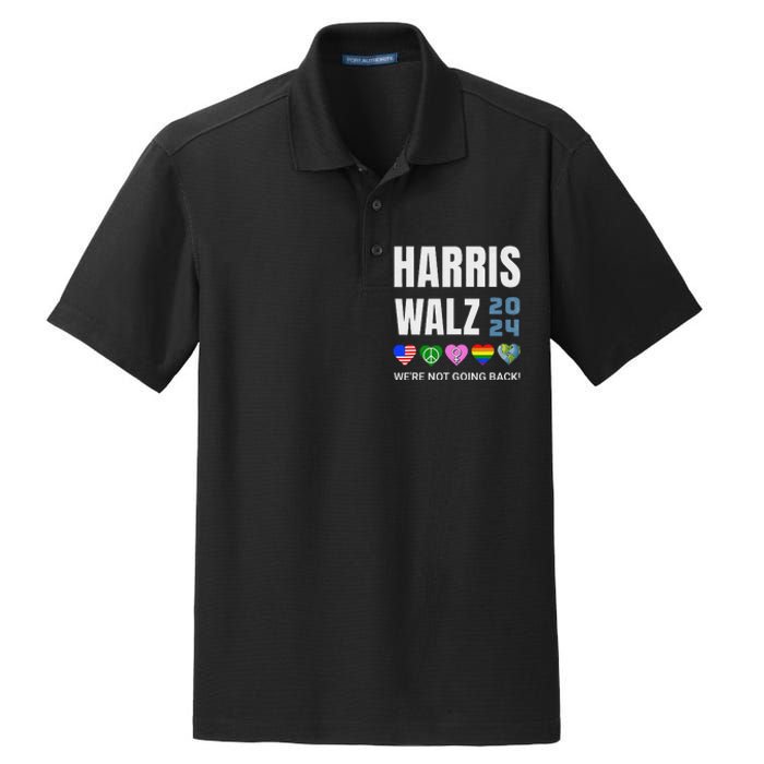 Harris Walz 2024 Not Going Back Rights Lgbtq Vote Dry Zone Grid Polo