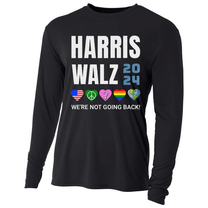 Harris Walz 2024 Not Going Back Rights Lgbtq Vote Cooling Performance Long Sleeve Crew