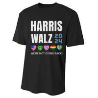 Harris Walz 2024 Not Going Back Rights Lgbtq Vote Performance Sprint T-Shirt