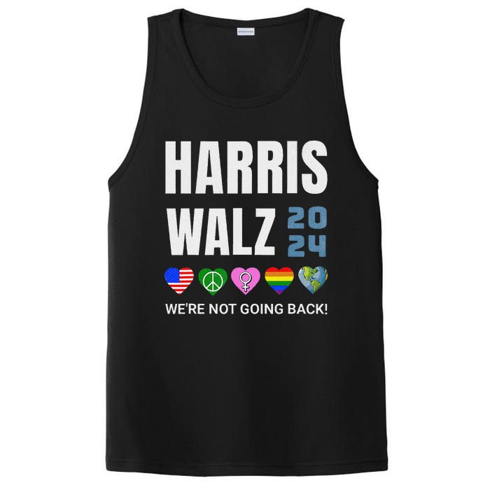 Harris Walz 2024 Not Going Back Rights Lgbtq Vote PosiCharge Competitor Tank