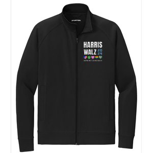 Harris Walz 2024 Not Going Back Rights Lgbtq Vote Stretch Full-Zip Cadet Jacket