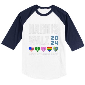 Harris Walz 2024 Not Going Back Rights Lgbtq Vote Baseball Sleeve Shirt