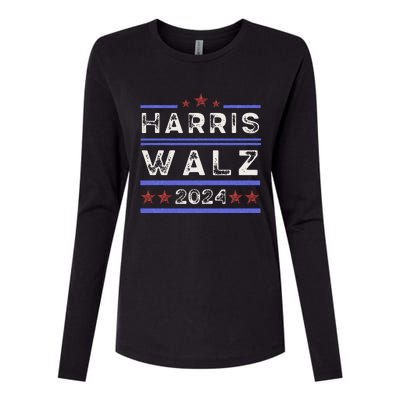 Harris Walz 2024 Harris For President Vote For Kamala Womens Cotton Relaxed Long Sleeve T-Shirt