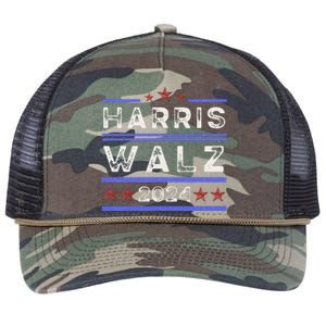 Harris Walz 2024 Harris For President Vote For Kamala Retro Rope Trucker Hat Cap