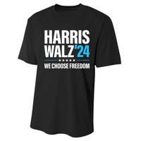 Harris Walz 2024 Kamala Harris Tim Walz President 24 Performance Sprint T-Shirt