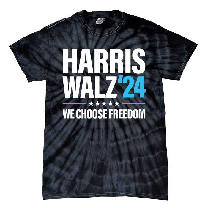 Harris Walz 2024 Kamala Harris Tim Walz President 24 Tie-Dye T-Shirt