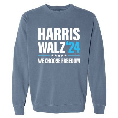 Harris Walz 2024 Kamala Harris Tim Walz President 24 Garment-Dyed Sweatshirt