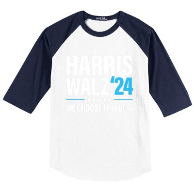 Harris Walz 2024 Kamala Harris Tim Walz President 24 Baseball Sleeve Shirt