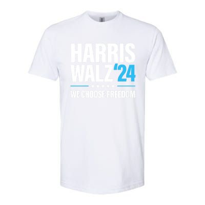 Harris Walz 2024 Kamala Harris Tim Walz President 24 Softstyle CVC T-Shirt