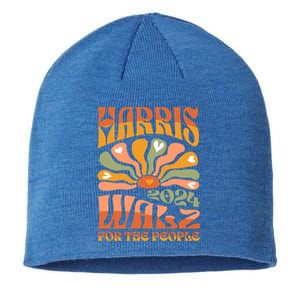 Harris Walz 2024 Election President Kamala Harris Tim Waltz Gift Sustainable Beanie