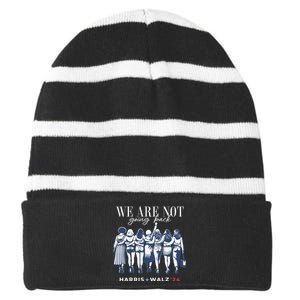 Harris Waltz 2024 Tim Waltz 24 We Re Not Going Back Gift Striped Beanie with Solid Band