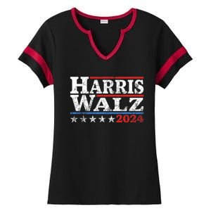 Harris Waltz 2024 Election Kamala Harris Tim Waltz 2024 Ladies Halftime Notch Neck Tee