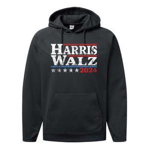 Harris Waltz 2024 Election Kamala Harris Tim Waltz 2024 Performance Fleece Hoodie