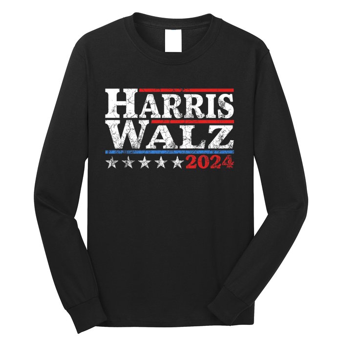 Harris Waltz 2024 Election Kamala Harris Tim Waltz 2024 Long Sleeve Shirt