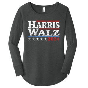 Harris Waltz 2024 Election Kamala Harris Tim Waltz 2024 Women's Perfect Tri Tunic Long Sleeve Shirt