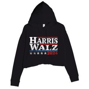 Harris Waltz 2024 Election Kamala Harris Tim Waltz 2024 Crop Fleece Hoodie