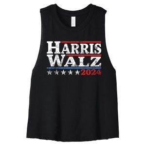 Harris Waltz 2024 Election Kamala Harris Tim Waltz 2024 Women's Racerback Cropped Tank