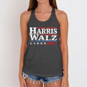 Harris Waltz 2024 Election Kamala Harris Tim Waltz 2024 Women's Knotted Racerback Tank