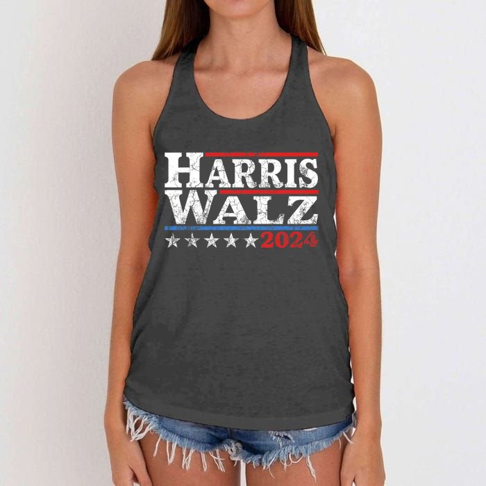 Harris Waltz 2024 Election Kamala Harris Tim Waltz 2024 Women's Knotted Racerback Tank