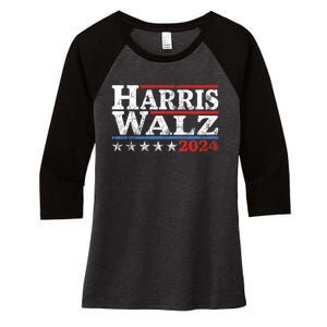 Harris Waltz 2024 Election Kamala Harris Tim Waltz 2024 Women's Tri-Blend 3/4-Sleeve Raglan Shirt