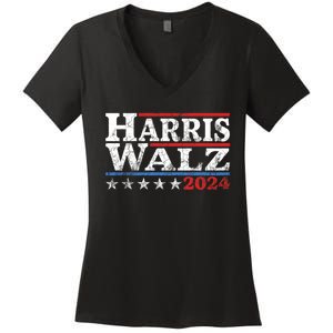 Harris Waltz 2024 Election Kamala Harris Tim Waltz 2024 Women's V-Neck T-Shirt