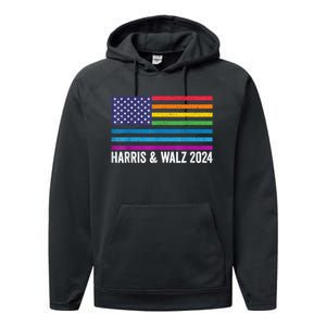 Harris Waltz 2024 Election Kamala Harris Tim Waltz 2024 Patriotic Colors Performance Fleece Hoodie