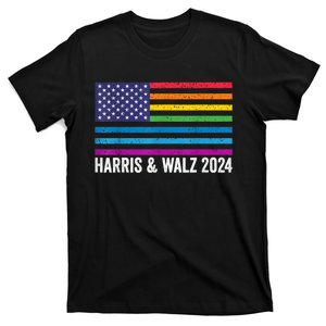 Harris Waltz 2024 Election Kamala Harris Tim Waltz 2024 Patriotic Colors T-Shirt