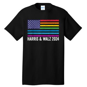 Harris Waltz 2024 Election Kamala Harris Tim Waltz 2024 Patriotic Colors Tall T-Shirt