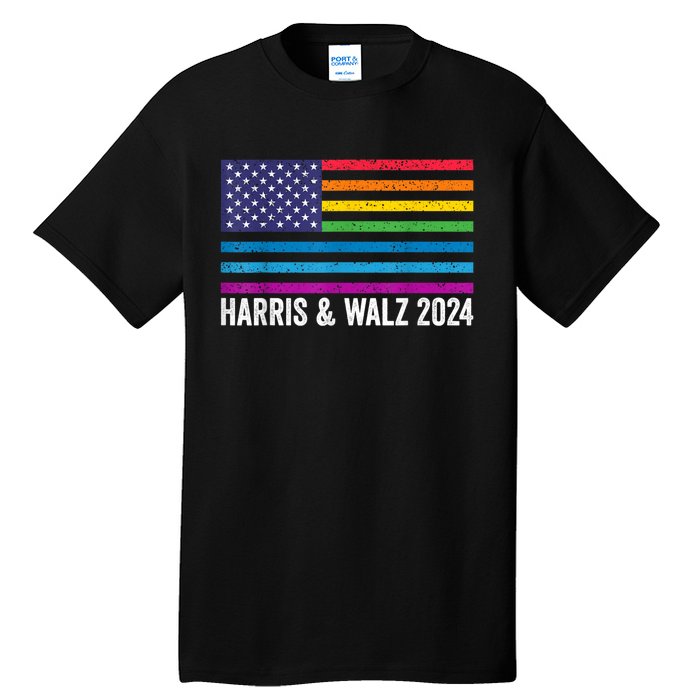 Harris Waltz 2024 Election Kamala Harris Tim Waltz 2024 Patriotic Colors Tall T-Shirt