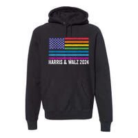 Harris Waltz 2024 Election Kamala Harris Tim Waltz 2024 Patriotic Colors Premium Hoodie