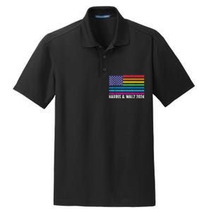 Harris Waltz 2024 Election Kamala Harris Tim Waltz 2024 Patriotic Colors Dry Zone Grid Polo