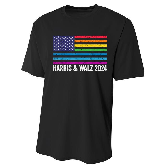 Harris Waltz 2024 Election Kamala Harris Tim Waltz 2024 Patriotic Colors Performance Sprint T-Shirt