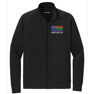 Harris Waltz 2024 Election Kamala Harris Tim Waltz 2024 Patriotic Colors Stretch Full-Zip Cadet Jacket